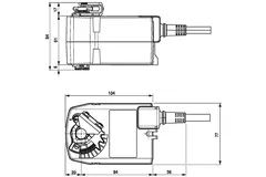 Servomoteur de vanne rotative Belimo avec retour par ressort 24V - ouvert/fermé - 2.5 Nm - TF24