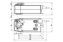 Servomoteur de vanne rotative Belimo avec ressort de rappel 24-240V - 20 Nm - SFA