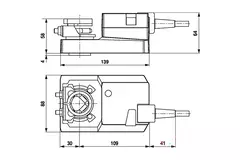 Belimo actionneur de vanne à modulation 24V - 2-10V - 20 Nm - SM24A-SR