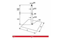 Support de tube Spiro réglable Econox - 300x300 mm