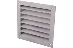 Grille murale extérieure aluminium 100x100 mm - Aluminium