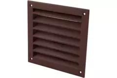 Grille murale extérieure en aluminium 100x100 mm - RAL 8016