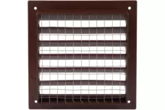 Grille murale extérieure en aluminium 100x100 mm - RAL 8016