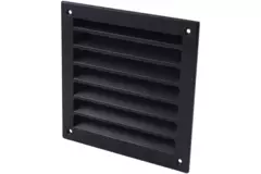 Grille murale extérieure en aluminium 100x100 mm - RAL 9005
