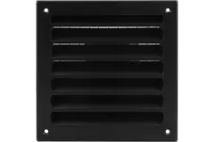 Grille murale extérieure en aluminium 100x100 mm - RAL 9005