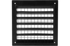 Grille murale extérieure en aluminium 100x100 mm - RAL 9005