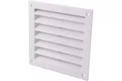 Grille murale extérieure en aluminium 150x150 mm - RAL 9016