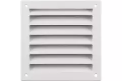 Grille murale extérieure en aluminium 150x150 mm - RAL 9016