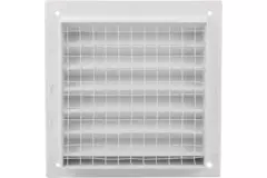 Grille murale extérieure en aluminium 150x150 mm - RAL 9016