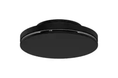 Diffuseur plafonnier en acier avec sortie ronde - 125 mm - RAL 9005