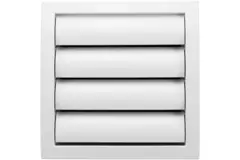 Grille de surpression à lamelles 150 x 150 mm diamètre : 100 blanc - ND10Z