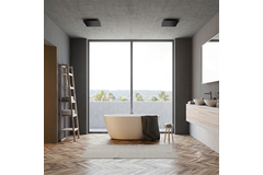 Clapet ClimaConnect Design carré Ø 125 mm - noir