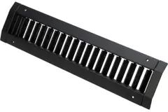 Grille de conduit ClimaConnect à réglage simple 325 x 75 mm pour conduits de 160 à 400 mm - RAL 9005