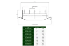 Grille de conduit ClimaConnect à réglage simple 225 x 75 mm pour conduits de 160 à 400 mm - RAL 9005