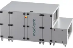 Centrales de traitement d'air Maxivent WTW avec échangeur à contre-courant 7 600 m³/h, équipées d'une batterie à eau chaude et d'une batterie à eau froide, disposition horizontale à gauche - PHE 7600 H WKJL T 02