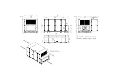 Centrales de traitement d'air Maxivent WTW avec échangeur à contre-courant de 5 000 m³/h et batterie à eau chaude, disposition horizontale à droite - PHE 5000 H WOJR T 01