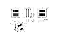 Centrales de traitement d'air Maxivent WTW avec roue à chaleur 5 000 m³/h et batterie DX, horizontale à droite - RHE 5000 H ODJR T 01