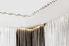 Pièce d'angle courbée Ergovent pour grilles linéaires modulaires emboîtables à 3 fentes