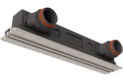 Grille linéaire sans cadre encastrable Ergovent 1050 mm avec diamètre de raccordement de 125 mm - climatisation - 2 fentes