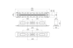 Grille linéaire sans cadre encastrable Ergovent 1050 mm avec diamètre de raccordement de 125 mm - climatisation - 2 fentes