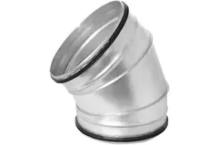 Coude spiralé rond 45° Ø 315 mm pour conduit rigide galvanisé