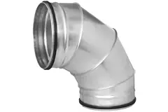 Coude spiralé rond 90° Ø 315 mm pour conduit rigide galvanisé