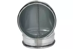 Coude spiralé court rond 90° Ø 150 mm pour conduit rigide galvanisé