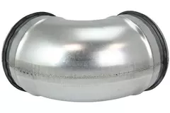 Coude spiralé court rond 90° Ø 150 mm pour conduit rigide galvanisé