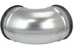 Coude spiralé court rond 90° Ø 80 mm pour conduit rigide galvanisé