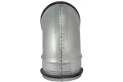 Coude spiralé court rond 90° Ø 80 mm pour conduit rigide galvanisé