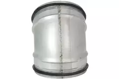 Coude spiralé court rond 45° Ø 100 mm pour conduit rigide galvanisé
