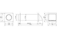 Gaine murale exérieure SPK3 Ø100mm avec clapet anti retour
