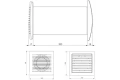 Ventilateur Ø 128 mm Blanc avec thermostat - SPKT125