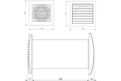 Ventilateur Ø 103 mm Blanc avec thermostat - SPKT100
