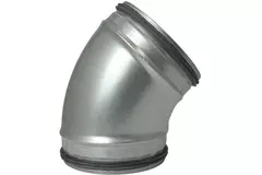 Coude spiralé rond 45° Ø 160 mm pour conduit rigide galvanisé