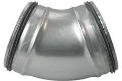 Coude spiralé rond 45° Ø 160 mm pour conduit rigide galvanisé