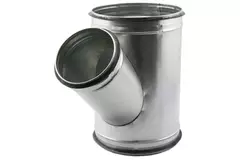 Té de Ø 250 mm - Ø 100 mm pour conduit rigide galvanisé (45°)