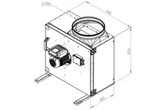 Ventilateur de caisson débit d'air extérieur du moteur - MPS 315 EC 30
