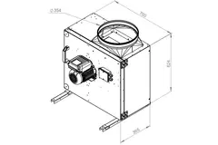 Ventilateur de caisson débit d'air extérieur du moteur - MPS 355 EC 30