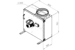Ventilateur de caisson débit d'air extérieur du moteur - MPS 400 EC 30