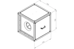 Ventilateur de caisson débit d'air extérieur du moteur - MPC 355 EC T30