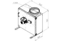 Ventilateur de caisson débit d'air extérieur du moteur - MPS 450 EC 30