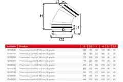 Coude isolé Thermoduct 13mm 30 degrés et 315 mm de diamètre