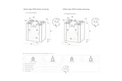 Ubbink VMC double flux unité murale Ubiflux Vigor W225 4/0 droite