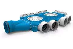 Diffuseur combiné Vent-Axia Uniflexplus 10x Ø90mm avec embout horizontal Ø125mm