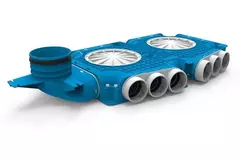 Diffuseur combiné Vent-Axia Uniflexplus 15x Ø69mm avec embout vertical Ø125mm
