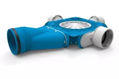 Diffuseur combiné Vent-Axia Uniflexplus 3x Ø90mm avec embout horizontal Ø125mm