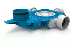 Diffuseur combiné Vent-Axia Uniflexplus 3x Ø90mm avec embout vertical Ø125mm