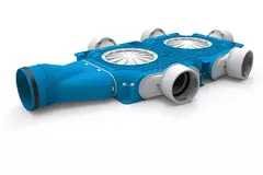 Diffuseur combiné Vent-Axia Uniflexplus 5x Ø90mm avec embout horizontal Ø125mm