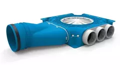 Diffuseur combiné Vent-Axia Uniflexplus 9x Ø69mm avec embout horizontal Ø125mm